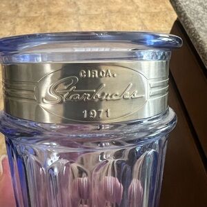 Starbucks Blue Glass Canister
